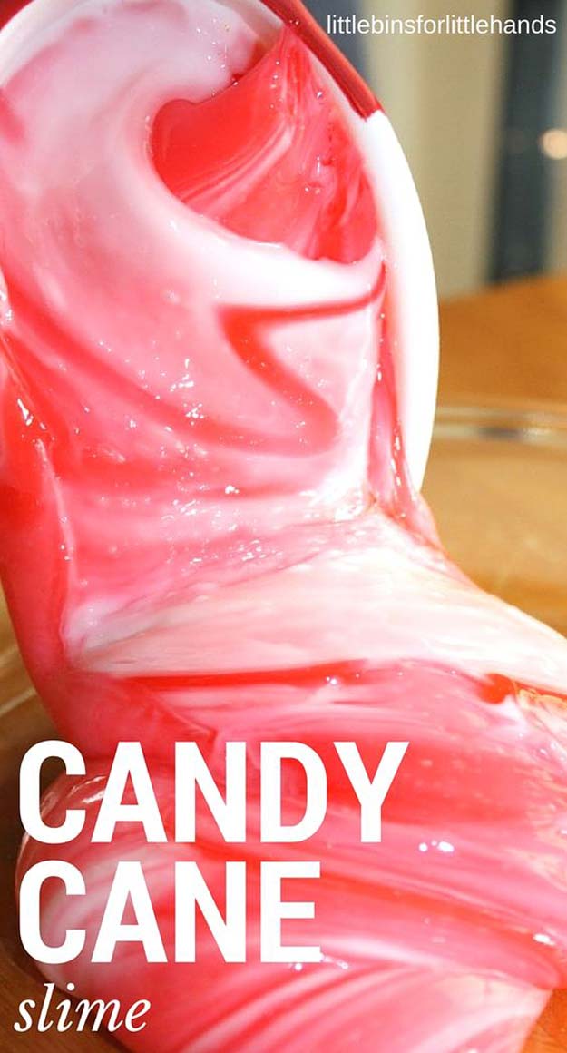 Best DIY Slime Recipes - DIY Candy Cane Slime - Cool and Easy Slime Recipe Ideas Without Glue, Without Borax, For Kids, With Liquid Starch, Cornstarch and Laundry Detergent - How to Make Slime at Home - Fun Crafts and DIY Projects for Teens, Kids, Teenagers and Teens - Galaxy and Glitter Slime, Edible Slime #slime #slimerecipes #slimes #diyslime #teencrafts #diyslime
