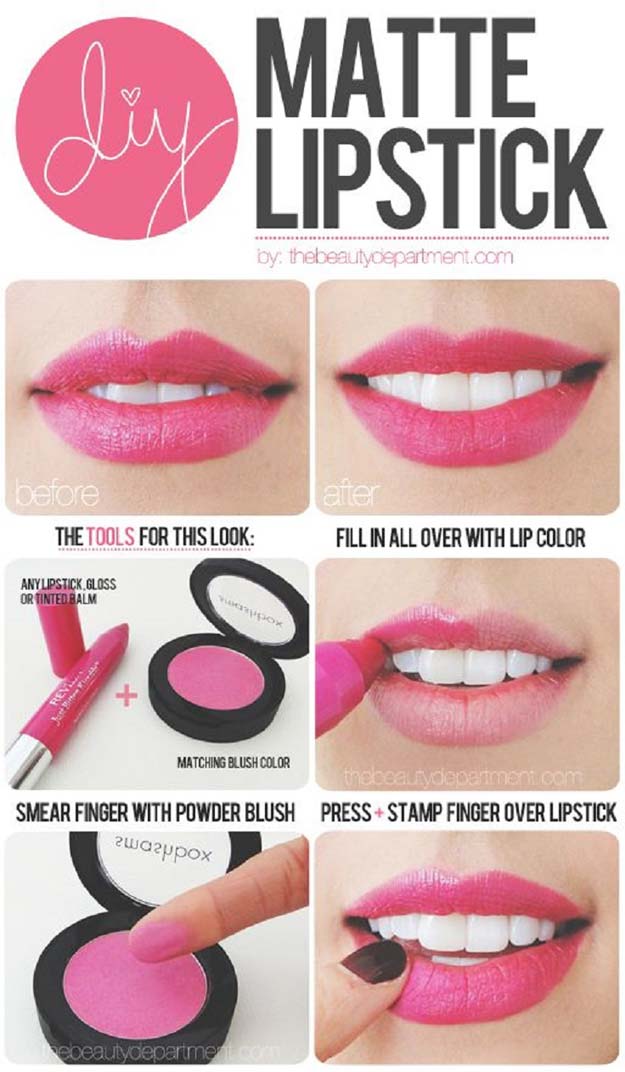 Lipstick Tutorials - Best Step by Step Makeup Tutorial How To - Matte Lipstick - Easy and Quick Ways to Apply Lipstick and Awesome Beauty Ideas - Cool Ideas for Teen Makeup for School, Party and Special Occasion - Makeup Tutorials for Beginners - Lip Liner Tips and Tricks to Add Volume, DIY Lip Techniques for Fuller Lips - DIY Projects and Crafts for Teens 