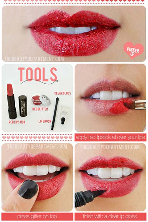 Lipstick Tutorials - Best Step by Step Makeup Tutorial How To - Why Not Valentine Edition - Easy and Quick Ways to Apply Lipstick and Awesome Beauty Ideas - Cool Ideas for Teen Makeup for School, Party and Special Occasion - Makeup Tutorials for Beginners - Lip Liner Tips and Tricks to Add Volume, DIY Lip Techniques for Fuller Lips - DIY Projects and Crafts for Teens 