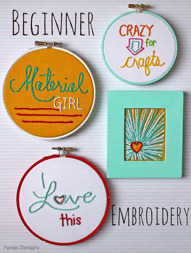 Cool Embroidery Projects for Teens - Step by Step Embroidery Tutorials - Beginner Embroidery - Awesome Embroidery Projects for Teenagers - Cool Embroidery Crafts for Girls - Creative Embroidery Designs - Best Embroidery Wall Art, Room Decor - Great Embroidery Gifts, Free Embroidery Patterns for Girls, Women and Tweens 