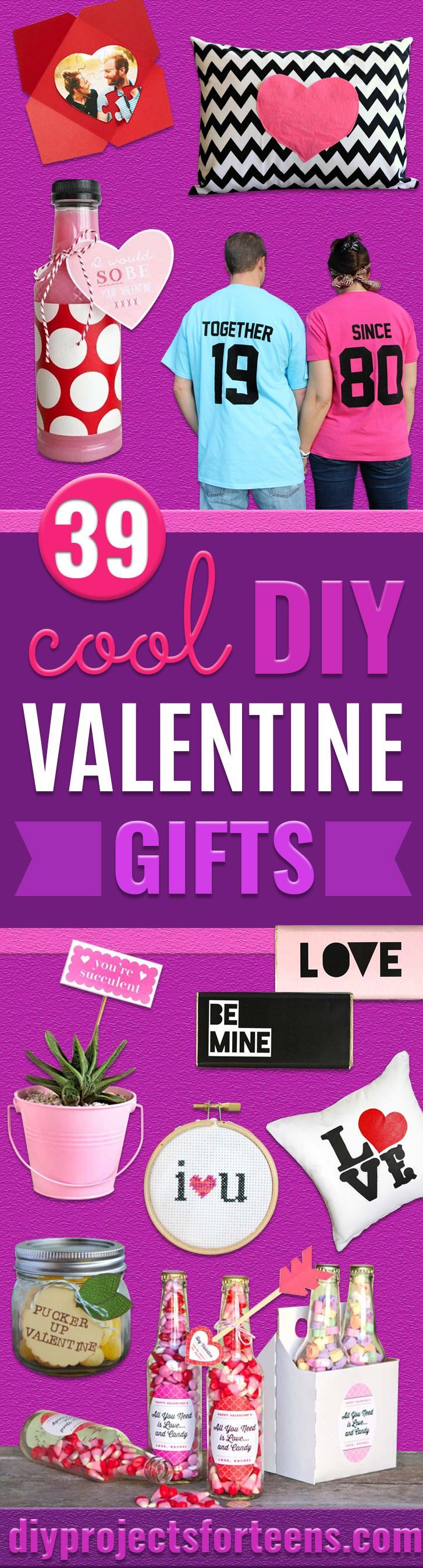 DIY Valentine Gifts - Gifts for Her and Him, Teens, Teenagers and Tweens - Mason Jar Ideas, Homemade Cards, Cheap and Easy Gift Ideas for Valentine Presents 