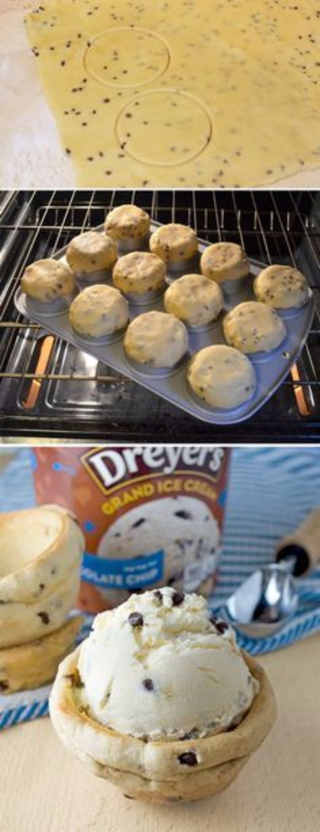 Easy Desserts for Teens to Make at Home - Chocolate Chip Cookie Bowls - Cool Dessert Recipes That Are Simple and Quick Enough For Teens, Teenagers and Older Kids - Best Dorm Snacks and Ideas - Microwave, No Bake, 3 Ingredient, Chocolate, Mug Cakes and More #desserts #teenrecipes #recipes #dessertrecipes #easyrecipes