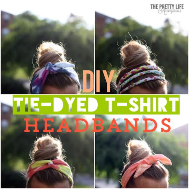 Cool Summer Fashions for Teens - DIY Tie Dye Headbands - Easy Sewing Projects and No Sew Crafts for Fun Fashion for Teenagers - DIY Clothes, Shoes and Accessories for Summertime Looks - Cheap and Creative Ways to Dress on A Budget 