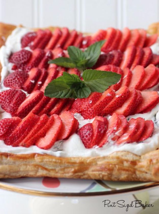 Easy Desserts for Teens to Make at Home - Organic Basil Cream And Fresh Strawberry Tarts - Cool Dessert Recipes That Are Simple and Quick Enough For Teens, Teenagers and Older Kids - Best Dorm Snacks and Ideas - Microwave, No Bake, 3 Ingredient, Chocolate, Mug Cakes and More #desserts #teenrecipes #recipes #dessertrecipes #easyrecipes