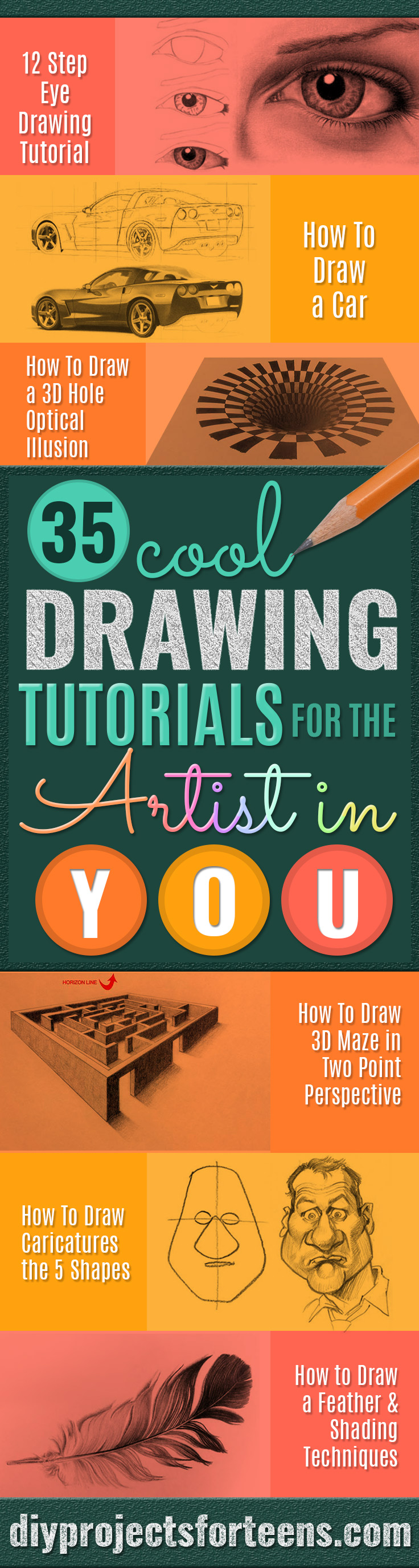 35 Cool But Easy Drawing Tutorials For The Artist In You