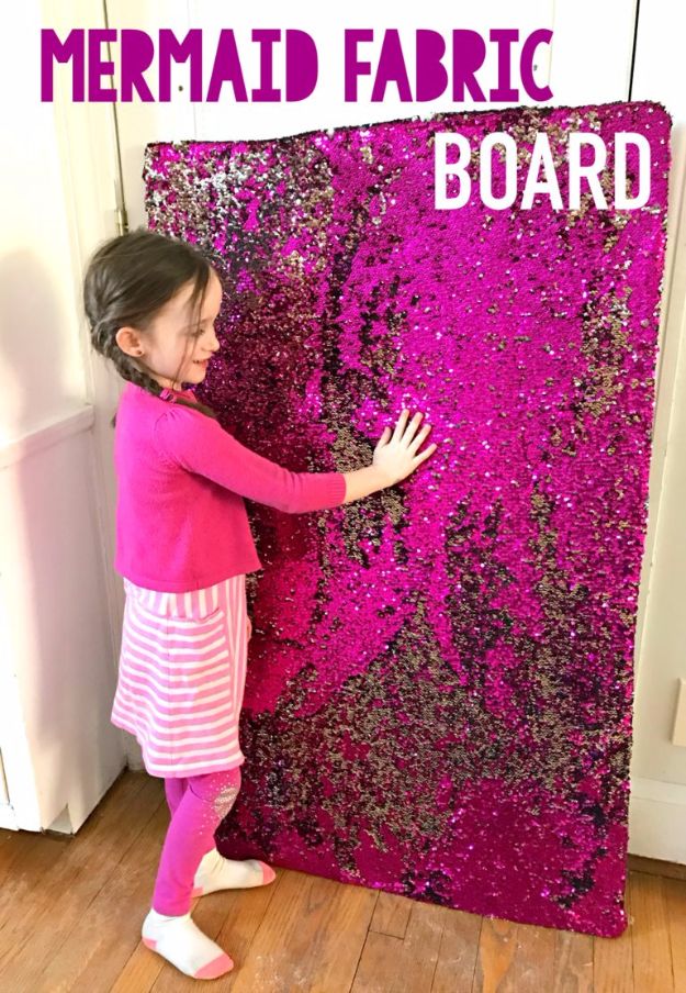 DIY Mermaid Crafts - Giant Mermaid Fabric Sensory Board - How To Make Room Decorations, Art Projects, Jewelry, and Makeup For Kids, Teens and Teenagers - Mermaid Costume Tutorials - Fun Clothes, Pillow Projects, Mermaid Tail Tutorial
