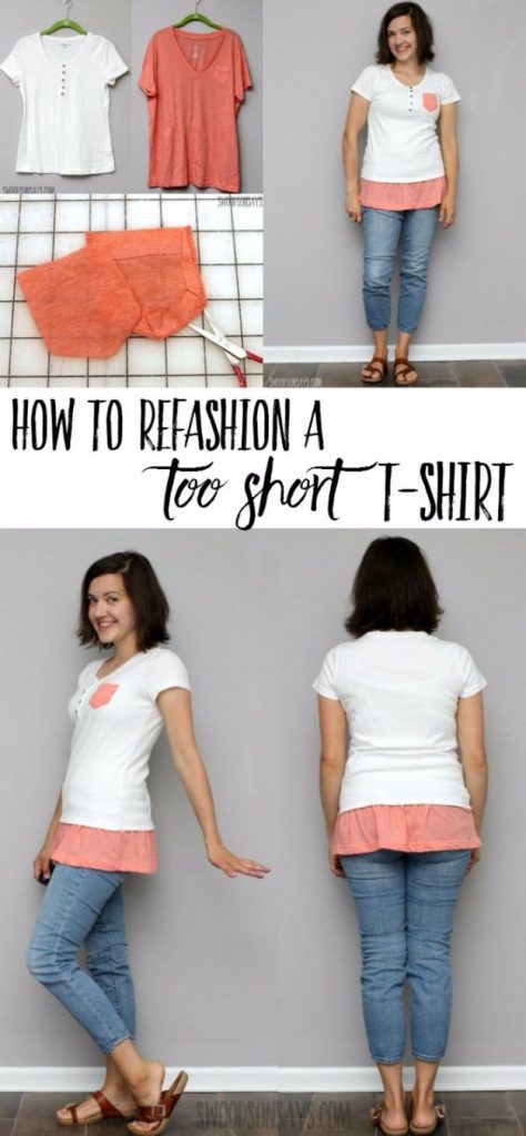 35 Easy T-Shirt Makeovers for Creatively Cool Clothing - DIY Projects ...