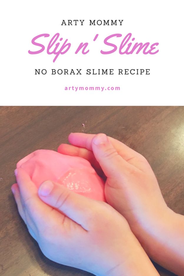Borax Free Slime Recipes - No Borax Slip N’ Slime - Safe Slimes To Make Without Glue - How To Make Fluffy Slime With Shaving Cream - Easy 3 Ingredients Glitter Slime, Clear, Galaxy, Best DIY Slime Tutorials With Step by Step Instructions #slimerecipes #slime #kidscrafts #teencrafts