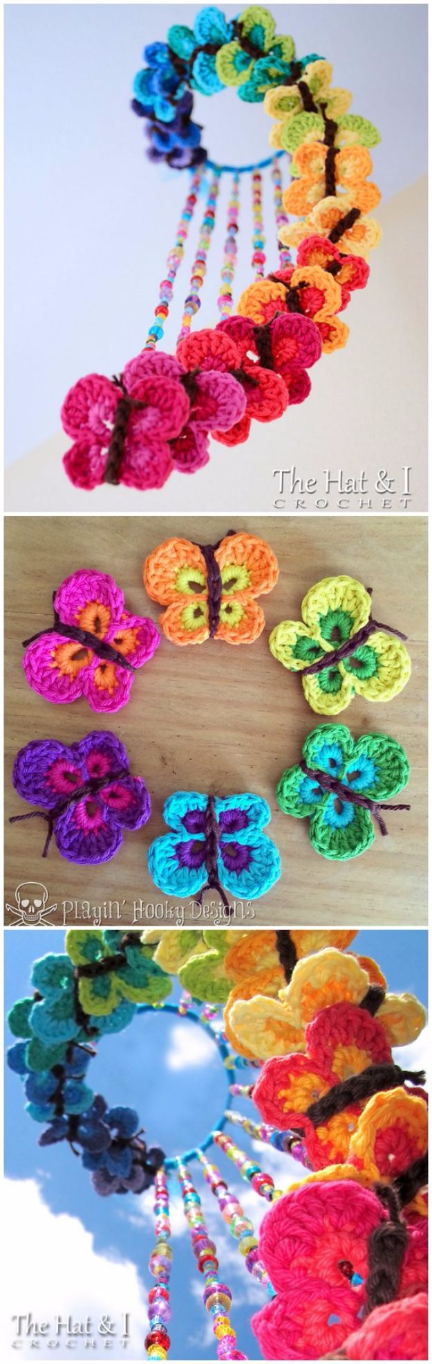 DIY Ideas With Butterflies - Crochet Butterfly Mobile - Cute and Easy DIY Projects for Butterfly Lovers - Wall and Home Decor Projects, Things To Make and Sell on Etsy - Quick Gifts to Make for Friends and Family - Homemade No Sew Projects- Fun Jewelry, Cool Clothes and Accessories #diyideas #butterflies #teencrafts