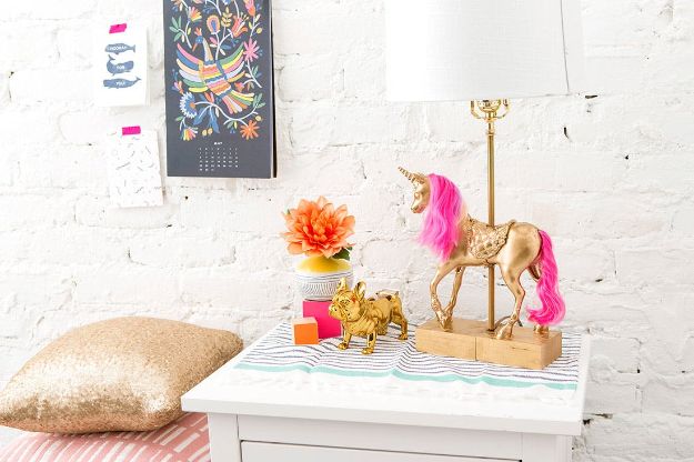 DIY Ideas With Unicorns - DIY Unicorn Lamp - Cute and Easy DIY Projects for Unicorn Lovers - Wall and Home Decor Projects, Things To Make and Sell on Etsy - Quick Gifts to Make for Friends and Family - Homemade No Sew Projects and Pillows - Fun Jewelry, Desk Decor Cool Clothes and Accessories 