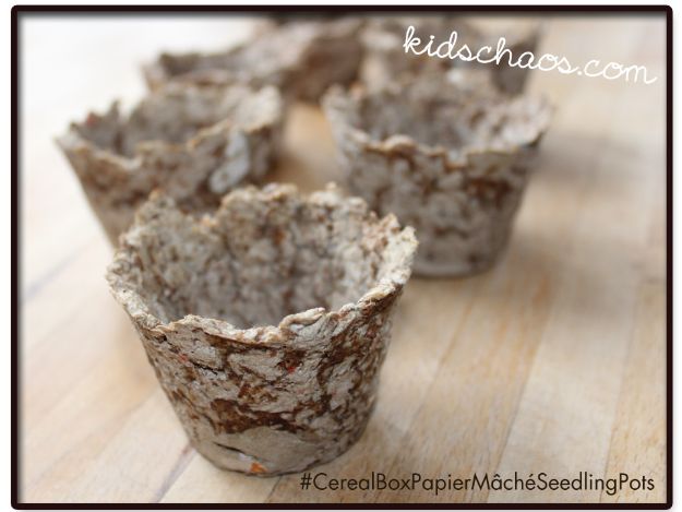 Creative Paper Mache Crafts - Paper Mache Seedling Pots From Cereal Boxes - Easy DIY Ideas for Making Paper Mache Projects - Cool Newspaper and Paper Bag Craft Tips - Recipe for for How To Make Homemade Paper Mashe paste - Halloween Masks and Costume Tutorials - Sculpture, Animals and Ideas for Kids #diyideas #papermache #teencrafts #crafts
