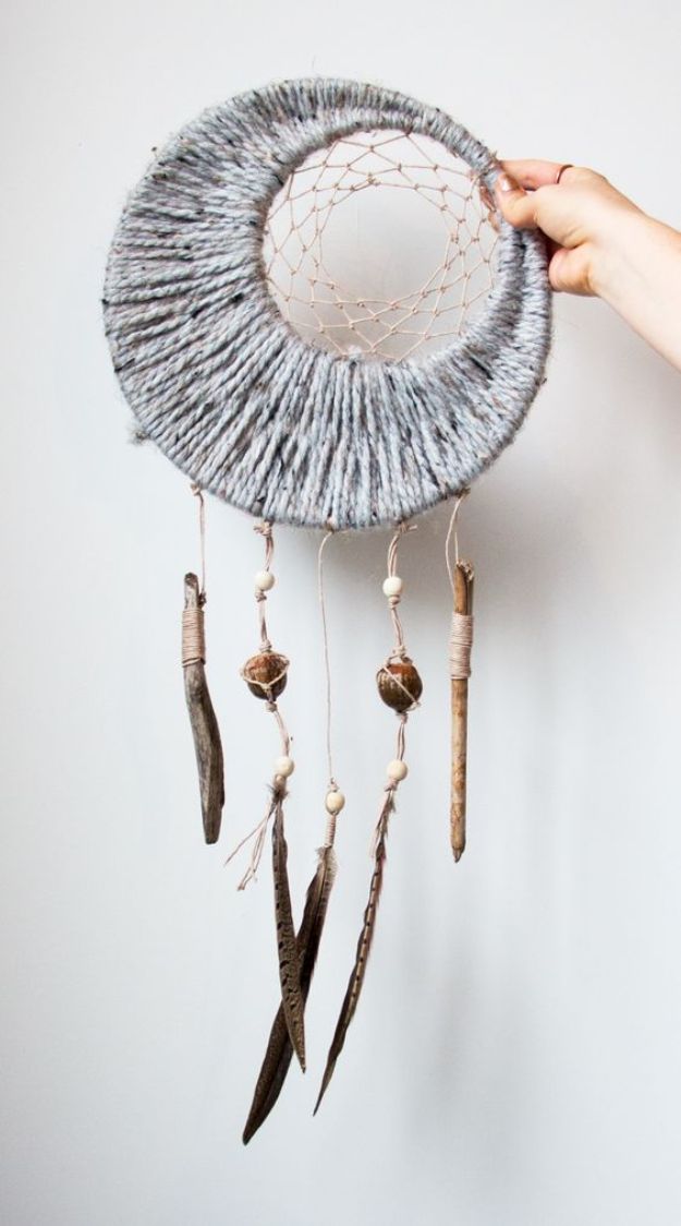 DIY Dream Catchers - DIY Fall Dreamcatcher - How to Make a Dreamcatcher Step by Step Tutorial - Easy Ideas for Dream Catcher for Kids Room - Make a Mobile, Moon Designs, Pattern Ideas, Boho Dreamcatcher With Sticks, Cool Wall Hangings for Teen Rooms - Cheap Home Decor Ideas on A Budget #diyideas #teencrafts #dreamcatchers