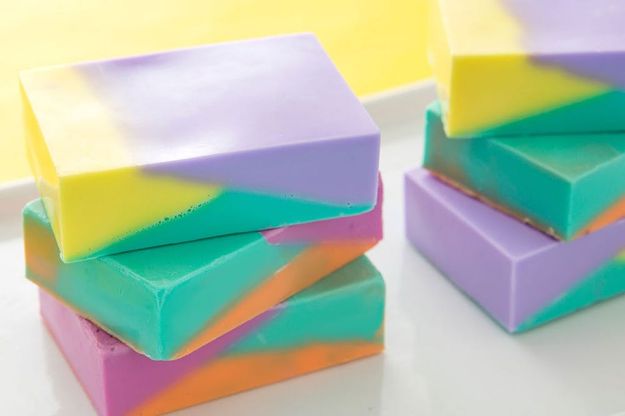 Soap Recipes DIY - Modern Color Block Soap - DIY Soap Recipe Ideas - Best Soap Tutorials for Soap Making Without Lye - Easy Cold Process Melt and Pour Tips for Beginners - Crockpot, Essential Oils, Homemade Natural Soaps and Products - Creative Crafts and DIY for Teens, Kids and Adults #soaprecipes #diygifts #soapmaking