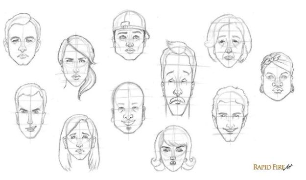 how to draw a face step by step easy