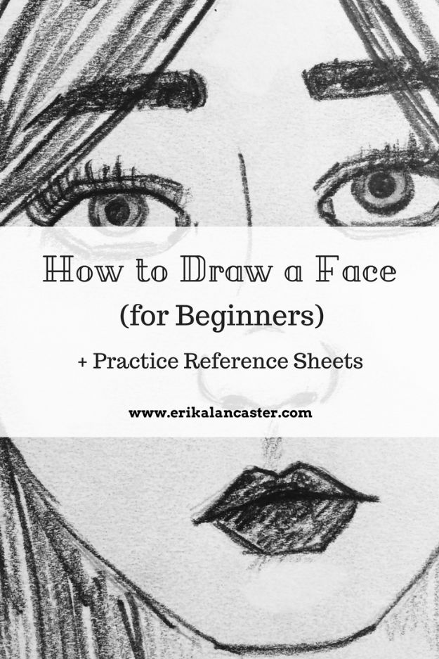 How to Draw Faces - Draw Face - Beginner Level - Easy Drawing Tutorials and Ideas for Beginners - Learn How to Draw a Face With Free Lessons - Eyes, Lips, Mouth, Caricatures