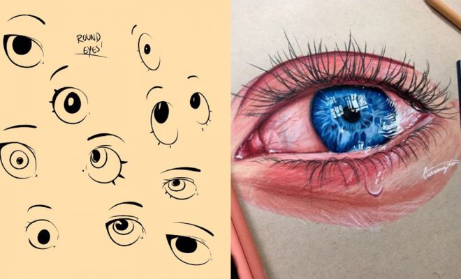 simple pencil eye drawing