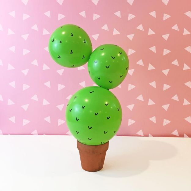 DIY Cactus Crafts | DIY Cactus Balloon l Craft Ideas and Home Decor | Painting Tutorials, Gifts, Rocks, Cardboard, Wood Cactus Decorations